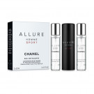 Парфумований набір чоловічий Chanel Allure Homme Sport (туалетна вода, 20 мл + змінний блок, 2*20 мл)