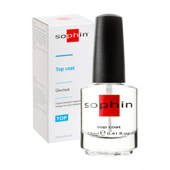 Зміцнювальне верхнє покриття для манікюру Sophin Top Coat, 12 мл