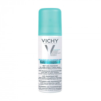 Дезодорант-антіперспірант спрей Vichy Deodorant Anti-Transpirant Spray 48H проти білих слідів та жовтих плям, жіночий, 125 мл