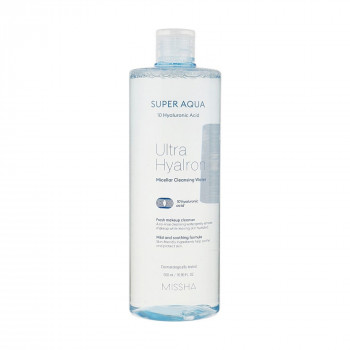 Зволожувальна міцелярна вода для обличчя Missha Super Aqua Ultra Hyalon Micellar Cleansing Water, 500 мл