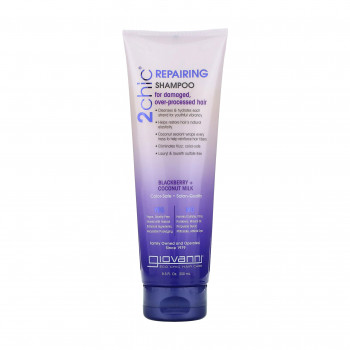 Відновлювальний шампунь Giovanni 2chic Repairing Shampoo Blackberry & Coconut Milk для дуже пошкодженого волосся, 250 мл