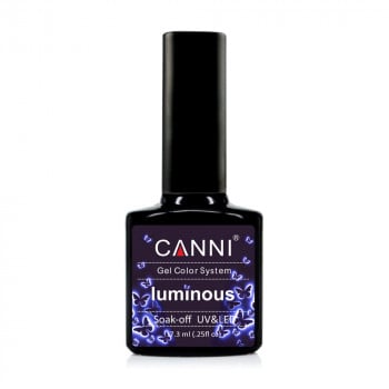 Гель-лак для нігтів Canni Luminous Soak-off UV&LED Gel Color System 807 Бузковий-яскравий блакитний, 7.3 мл