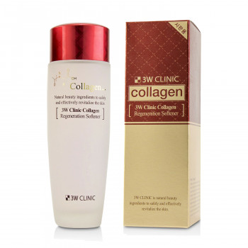 Відновлювальний тонер для обличчя 3W Clinic Collagen Regeneration Softener з колагеном, 150 мл