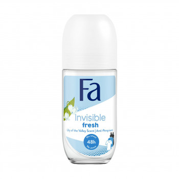 Кульковий антиперспірант жіночий Fa Invisible Fresh 48h з ароматом конвалії, 50 мл