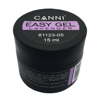 Гель для нарощування та зміцнення нігтів Canni Easy Gel 05 Lavender, 15 мл