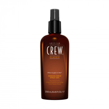 Чоловічий спрей-гель для волосся American Crew Medium Hold Spray Gel середнього ступеня фіксації, 250 мл