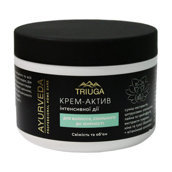 Крем-актив для волосся, схильного до жирності Triuga Ayurveda Professional Home Care Свіжість та об`єм, 300 мл