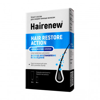 Інноваційний комплекс для волосся Hairenew Hair Restore Action Super Restore System Експрес-відновлення (крем, 30 мл + бустер, 10 мл)