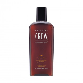 Чоловічий шампунь, кондиціонер і гель для душу 3 в 1 American Crew 3-in-1 Shampoo, Conditioner & Body Wash, 250 мл