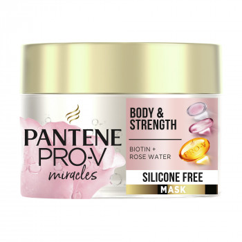 Маска для волосся Pantene Pro-V Miracles Body & Strength Biotin + Rose Water Сила та об'єм, 160 мл