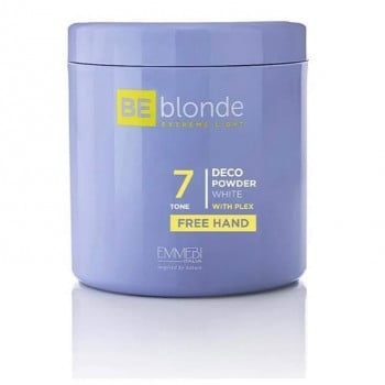 Осветляющая пудра экстремальный бдонд для открытых техник с PLEX BE BLONDE Extreme Light Deco Powder White 7 FREE HAND