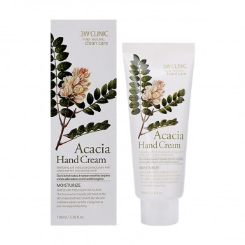Крем для рук 3W Clinic Acacia Hand Cream з екстрактом акації, 100 мл