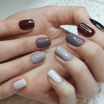 Покрытие гель-лаком в несколько цветов - услуга СТАНДАРТ