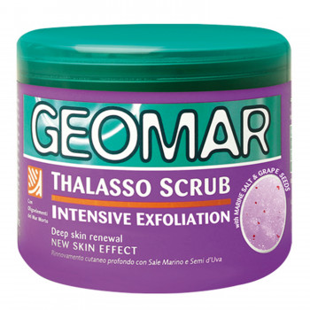 Відлущувальний скраб для тіла Geomar Thalasso Scrub Intensive Exfoliation з морською сіллю та насінням винограду, 600 г