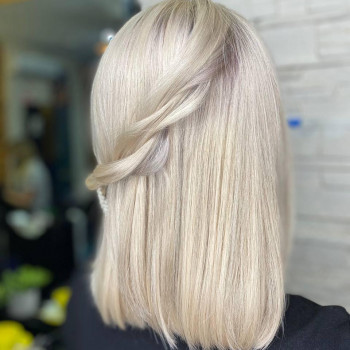 Женская стрижка укладка волос блонд, фото - Салон красоты Fargo