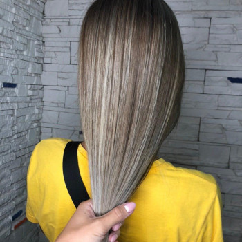 Аиртач русый цвет волос прямые волосы, фото - Салон красоты Fargo