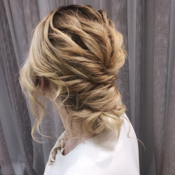 Прическа на свадьбу пучок низкий, фото - Парикмахер Лариса Скворцова