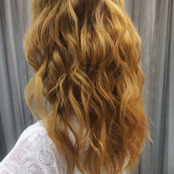 Укладка на середнє волосся пляжні хвилі, фото - Перукар Лариса Скворцова