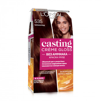 Безаміачна фарба для волосся L'Oreal Paris Casting Creme Gloss 535 Шоколад, 180 мл