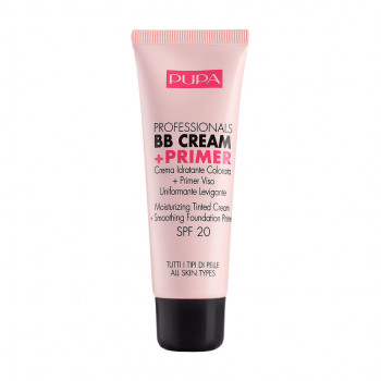 Зволожувальний BB-крем для обличчя Pupa Professionals BB Cream + Primer, SPF 20, 001 Nude, 50 мл