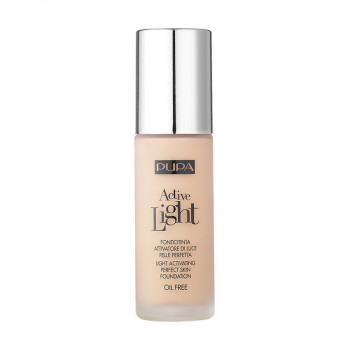 Тональна основа для обличчя Pupa Active Light SPF 10, 010 Porcelain, 30 мл