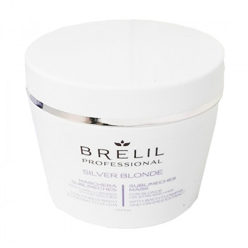 Маска для усунення жовтизни волосся Brelil Silver Blonde Sublimeches Mask, 220 мл