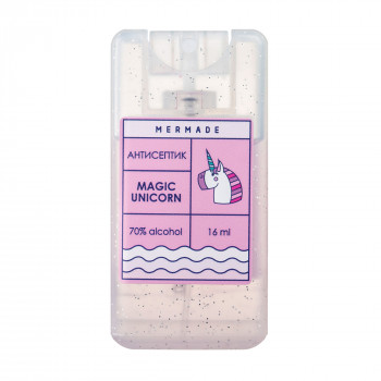 Антисептик-спрей для рук Mermade 70% Alcohol Hand Antiseptic Magic Unicorn, 16 мл