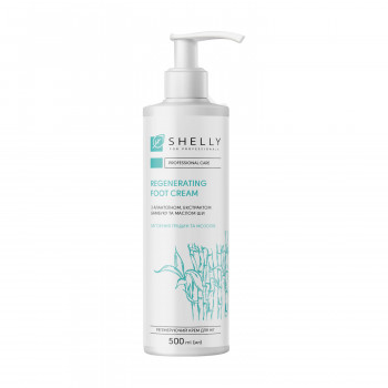 Регенерувальний крем для ніг Shelly Regenerating Foot Cream з алантоїном, екстрактом бамбука та олією ши, 500 мл