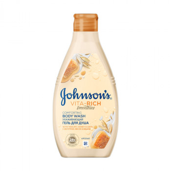 Доглядальний гель для душу JOHNSON’S Vita Rich Смузі, з йогуртом, вівсом та медом, 250 мл