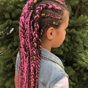 Прическа сфинкс с нитками