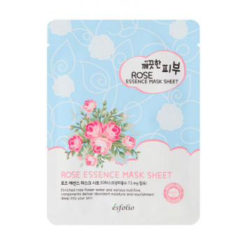 Тканинна маска для обличчя Esfolio Rose Essence Mask Sheet з трояндою, 25 мл