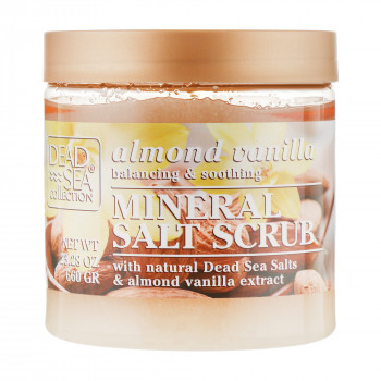 Скраб для тіла Dead Sea Collection Almond Vanilla Mineral Salt Scrub з мінералами мертвого моря та олією мигдалю й ванілі, 660 г