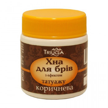 Хна для брів з ефектом татуажу Triuga Herbal, аюрведична, Коричнева, 20 г