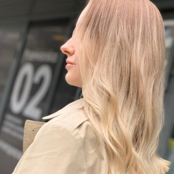 Персиковий колір волосся, фото - Перукар Анастасия Пристинская