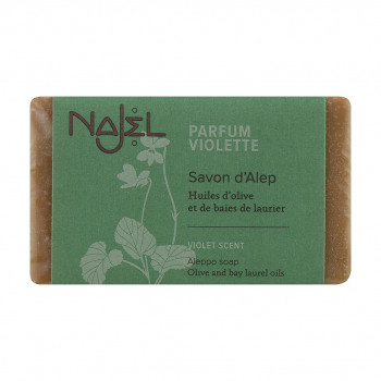 Алеппське мило Najel Aleppo Soap Organic Violet з органічною фіалкою, 100 г