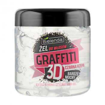 Гель для укладання волосся Bielenda Graffiti 3D Extra Strong Styling Hair Gel з чорною ріпою, 250 мл