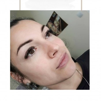 наращивание ресниц 2D, натуральный эффект