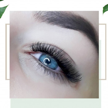 наращивание ресниц 2D, мягкая лисичка