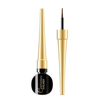 Водостійка підводка для очей Eveline Cosmetics Celebrities Eyeliner, Vinyl Black, 3 мл