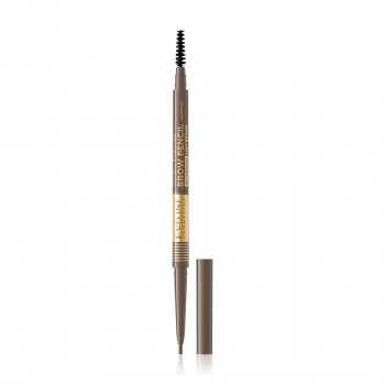 Водостійкий олівець для брів Eveline Cosmetics Micro Precise Brow Pencil 02 Soft Brown, 0.6 г