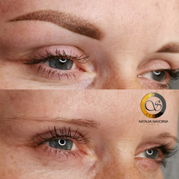 Пудровое напыление бровей