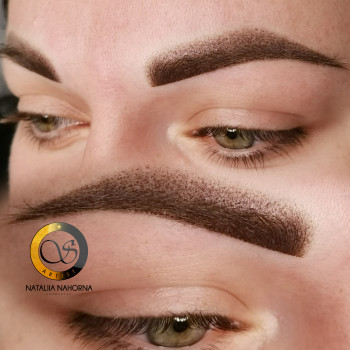 Пудровое напыление бровей