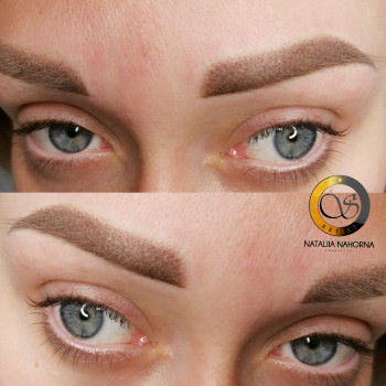 Пудровое напыление бровей