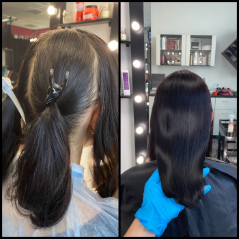 Кератиновое выпрямление