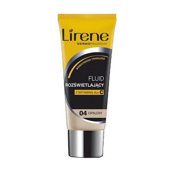 Тональний крем-флюїд для обличчя Lirene Brightening Fluid with Vitamin C 04 засмага, 30мл