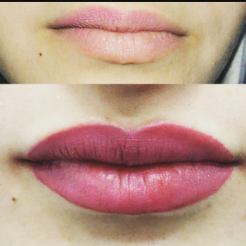 Перманент губ, плотный эфект