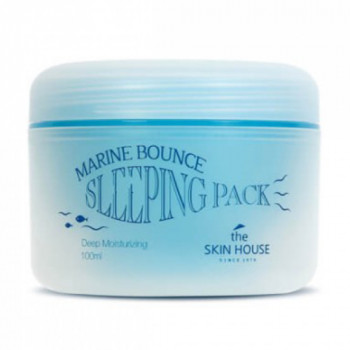 Нічна маска для обличчя The Skin House Marine Bounce Sleeping Pack з морським колагеном, 100 мл