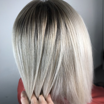 Сріблястий блонд попелястий, фото - Перукар-універсал Аліна Соколова