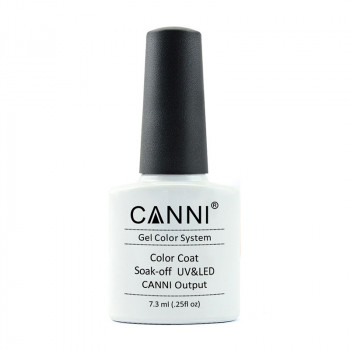 Гель-лак для нігтів Canni Gel Color System Color Coat Soak-off UV&LED 206 Перлинний з голографічним мікроблиском, 7.3 мл