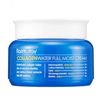 Зволожувальний крем для обличчя FarmStay Collagen Water Full Moist Cream з гідролізованим колагеном, 100 г